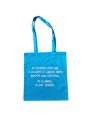 Sacola de pano azul personalizada
