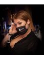 máscaras personalizadas de tecido preto