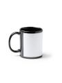 Canecas pretas personalizadas em cores