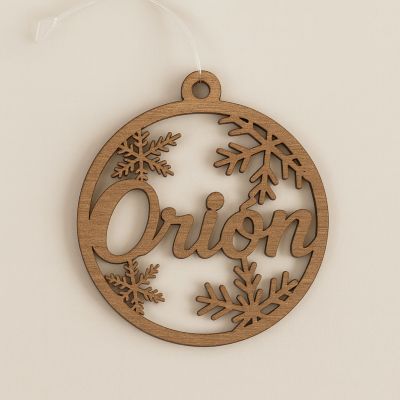 Bolas de Natal em madeira personalizadas