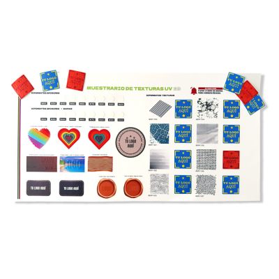 Pack de Amostras Escudos DTF UV Têxtil 3D