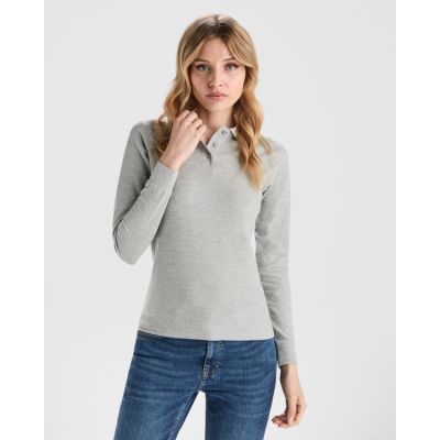 Polo de mulher Roly Star de manga comprida personalizado