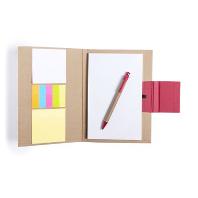 Caderno com notas adesivas