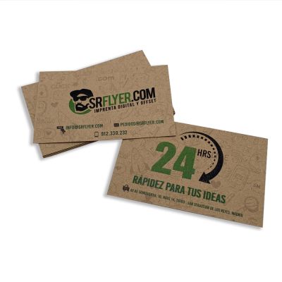 Cartões de visita em papel Kraft