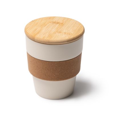 Vaso Lovren eco con corcho y bambú personalizado