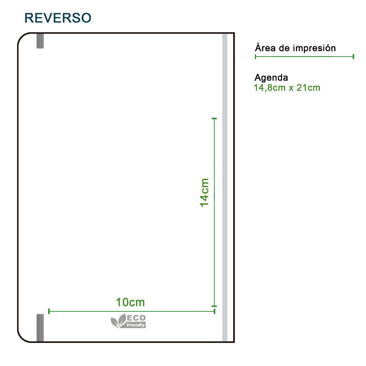 Agenda de cartón reciclado 2025 reverso