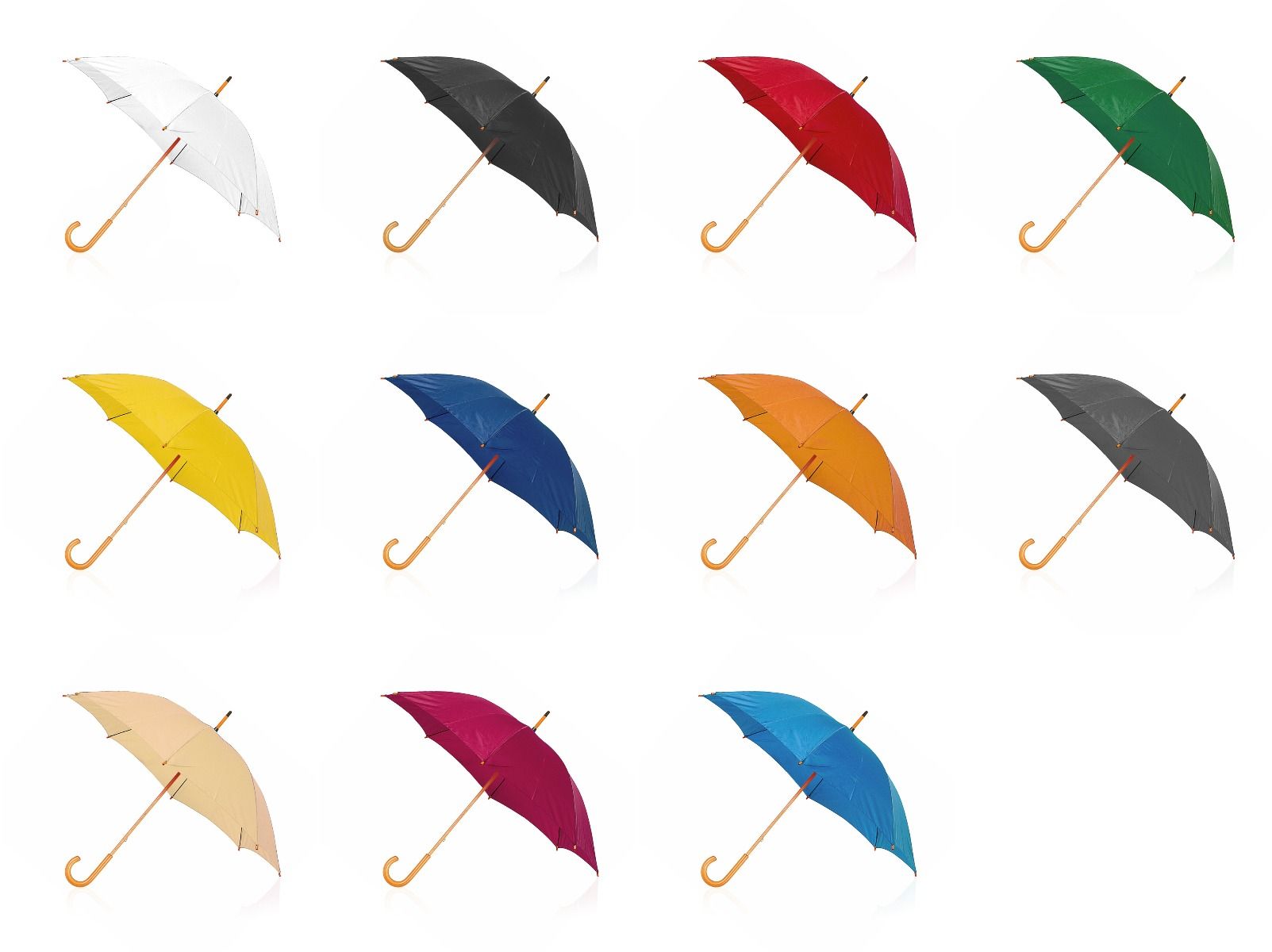 cores guarda-chuva armação de madeira