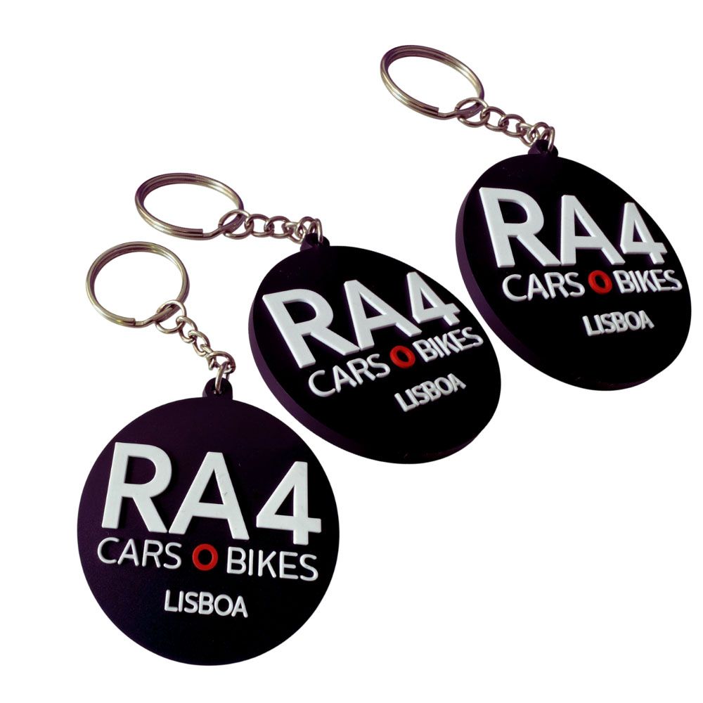 Porta-chaves de silicone personalizados com o seu design