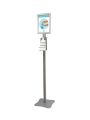 Suporte dispensador de gel hidroalcoólico com moldura